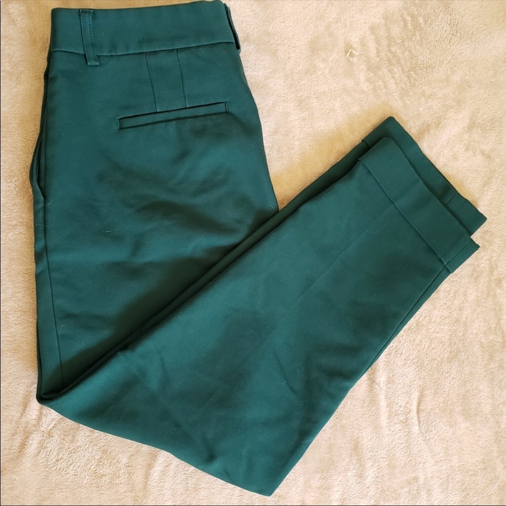 Express Editor dark green dress pants